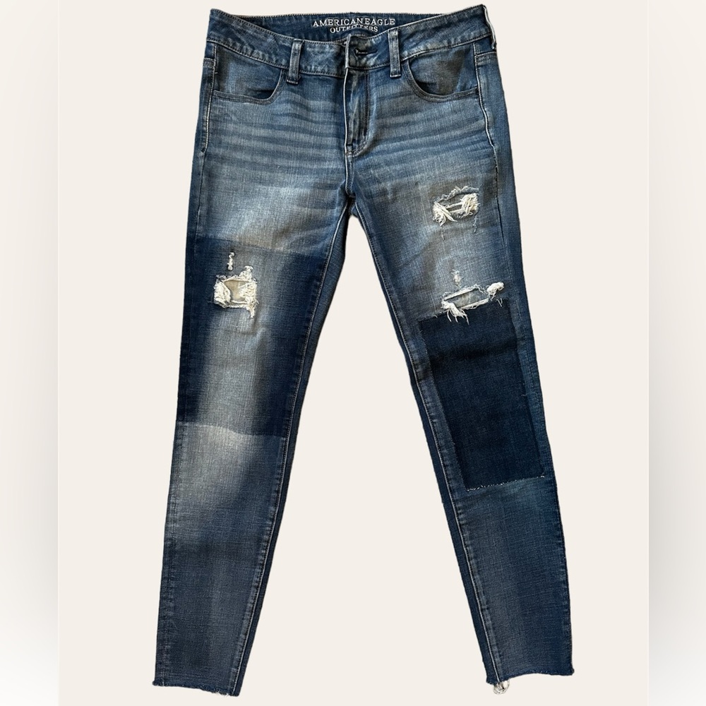 American Eagle 360 Super Stretch patchwork Jegging